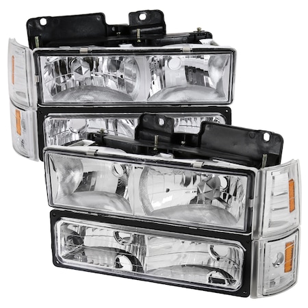 Spec-D Tuning 94-98 GMC Sierra Euro Hdlght w/ Corner Lts & Bmpr Lts, 2LBCLH-GMC94-SY 2LBCLH-GMC94-SY